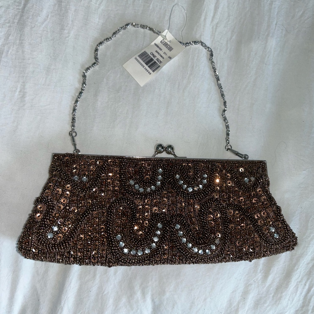NWT Georgiou Studio Beaded Clutch